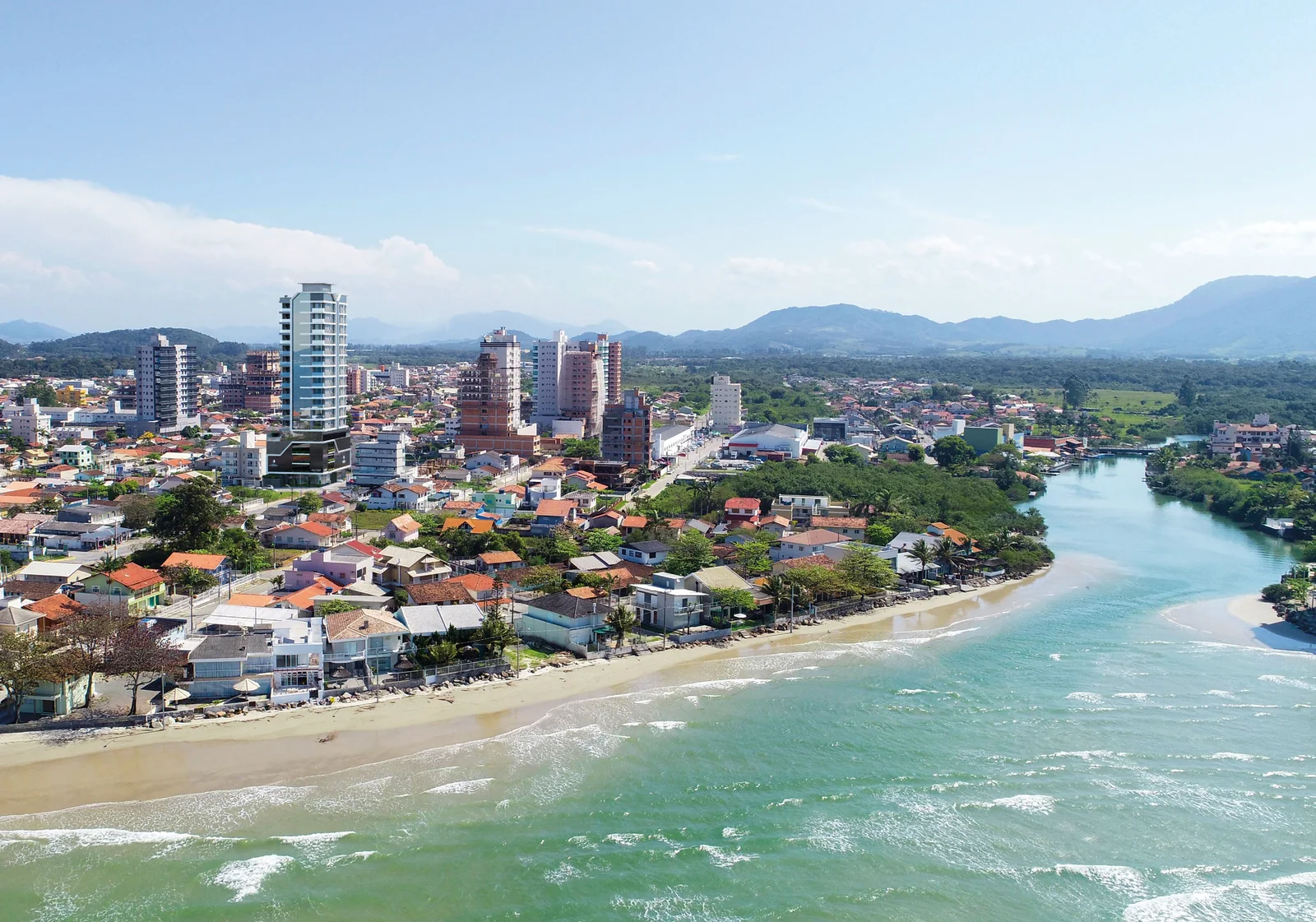 Mapa ilustrativo de localização do Selent Sunrise Residence em Perequê
